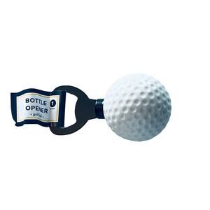 NEW Golf Ball BOTTLE OPENER 3.5” Black Metal White Sports Ball Bar Accessory NWT